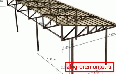 Projet d'un auvent en polycarbonate pour donner
