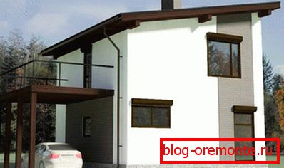Maison d'habitation avec un toit en pente