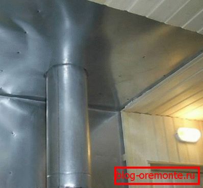 Cheminée interne dans le bain