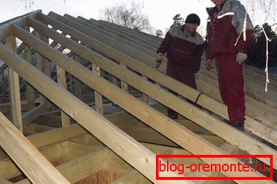 Installation de chevrons ordinaires