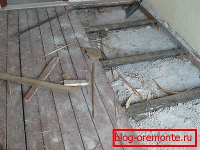 Démantèlement de l'ancien plancher Démantèlement de l'ancien plancher