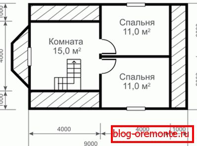 Maison en bois 6x9 m Maison en bois 6x9 m