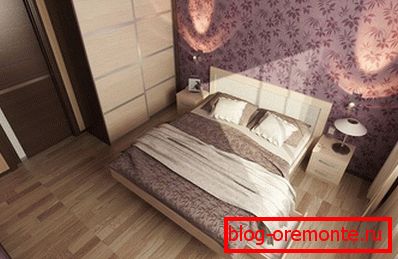 Pour les petites chambres, il est préférable de choisir un stratifié brillant.
