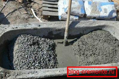 Préparation photo du mélange de béton Préparation photo du mélange de béton