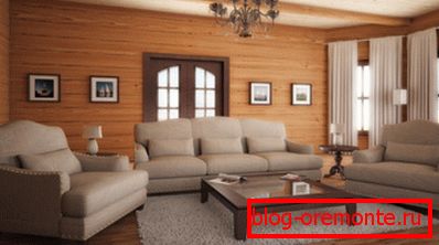 Intérieur d'une maison en bois Intérieur d'une maison en bois