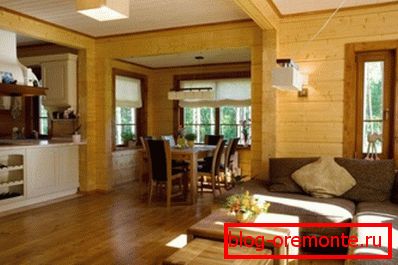 Intérieur d'une maison en bois Intérieur d'une maison en bois