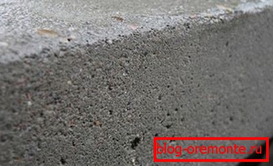 La classe de surface en béton selon SNiP a 4 paramètres