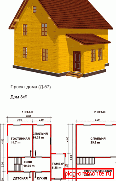 Projet confortable d'une maison d'un bar 8x9 - faites attention à la disposition commode et au nombre de pièces Projet confortable d'une maison d'un bar 8x9 - faites attention à la disposition commode et au nombre de pièces