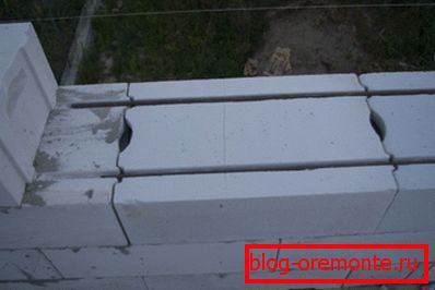 Sur la photo - armature en béton aéré pour maçonnerie Sur la photo - armature en béton aéré pour maçonnerie
