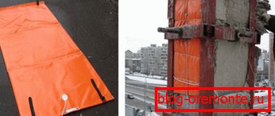 Sur la photo - bétonnage aux thermomats Sur la photo - bétonnage aux thermomats