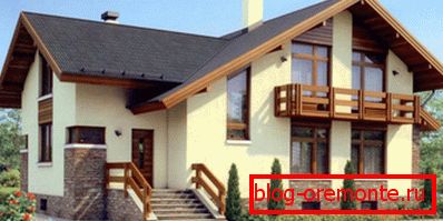 Sur la photo - comment finir les façades de maisons en béton cellulaire et en plâtre Sur la photo - comment finir les façades de maisons en béton cellulaire et en plâtre
