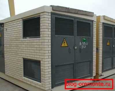 Sur la photo - une sous-station avec des murs de briques (option plus chère) Sur la photo - une sous-station avec des murs de briques (option plus chère)