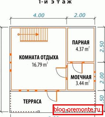 Dans les photos - projets d'un bain d'un bar avec une mansarde. Dans les photos - projets d'un bain d'un bar avec une mansarde.