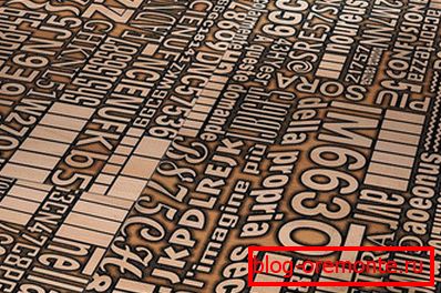 Stratifié inhabituel avec typographie