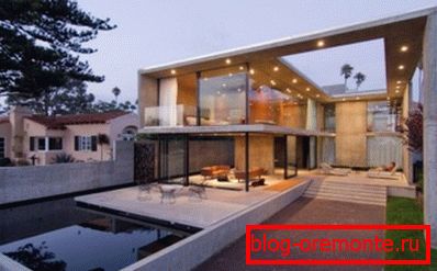 Le projet original de la maison de verre et de béton Le projet original de la maison de verre et de béton