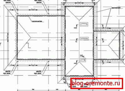 Le plan de toit de la maison. Le plan de toit de la maison.