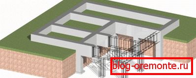 Un exemple de fondation avec une forme complexe. Un exemple de fondation avec une forme complexe.