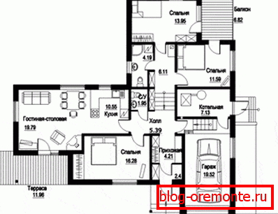 Projet de maisons en rondins avec un garage. Projet de maisons en rondins avec un garage.