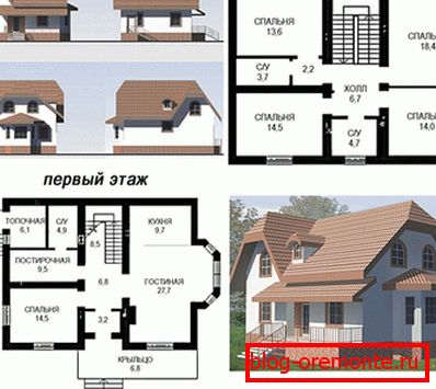 Le projet de la maison en mousse avec une mansarde Le projet de la maison en mousse avec une mansarde