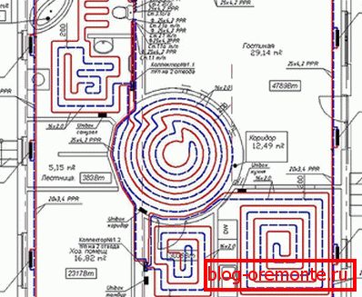 Projet de plancher d'eau chaude