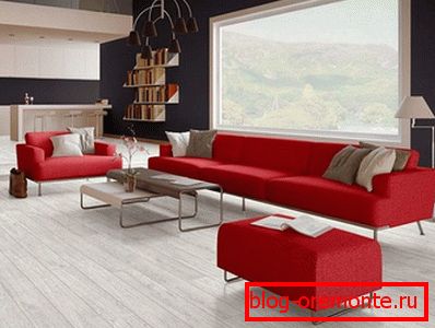 Stratifié brillant dans le salon