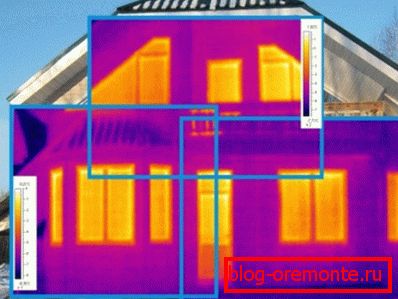 La caméra thermique démontre la perte de chaleur à la maison La caméra thermique démontre la perte de chaleur à la maison