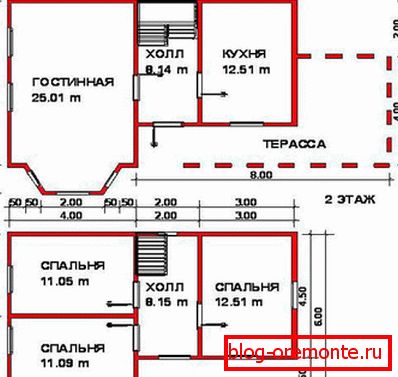 Conception typique d'une petite maison de deux étages avec une terrasse au premier niveau Conception typique d'une petite maison de deux étages avec une terrasse au premier niveau