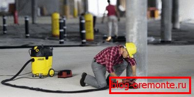 Dépoussiérage sur le chantier Dépoussiérage sur le chantier