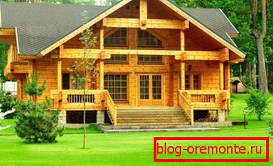 L'apparence de maisons de poutres en bois L'apparence de maisons de poutres en bois
