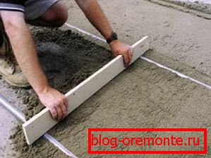 Aligner la chape de ciment Aligner la chape de ciment